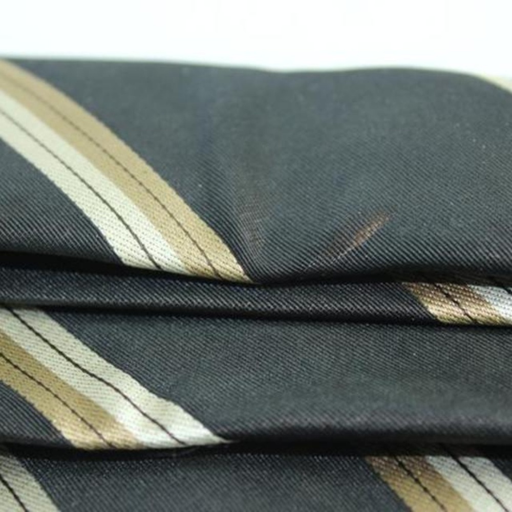 Louis Vuitton Black LV Diagonal Strip Tie TELM7 - Picture 7 of 7
